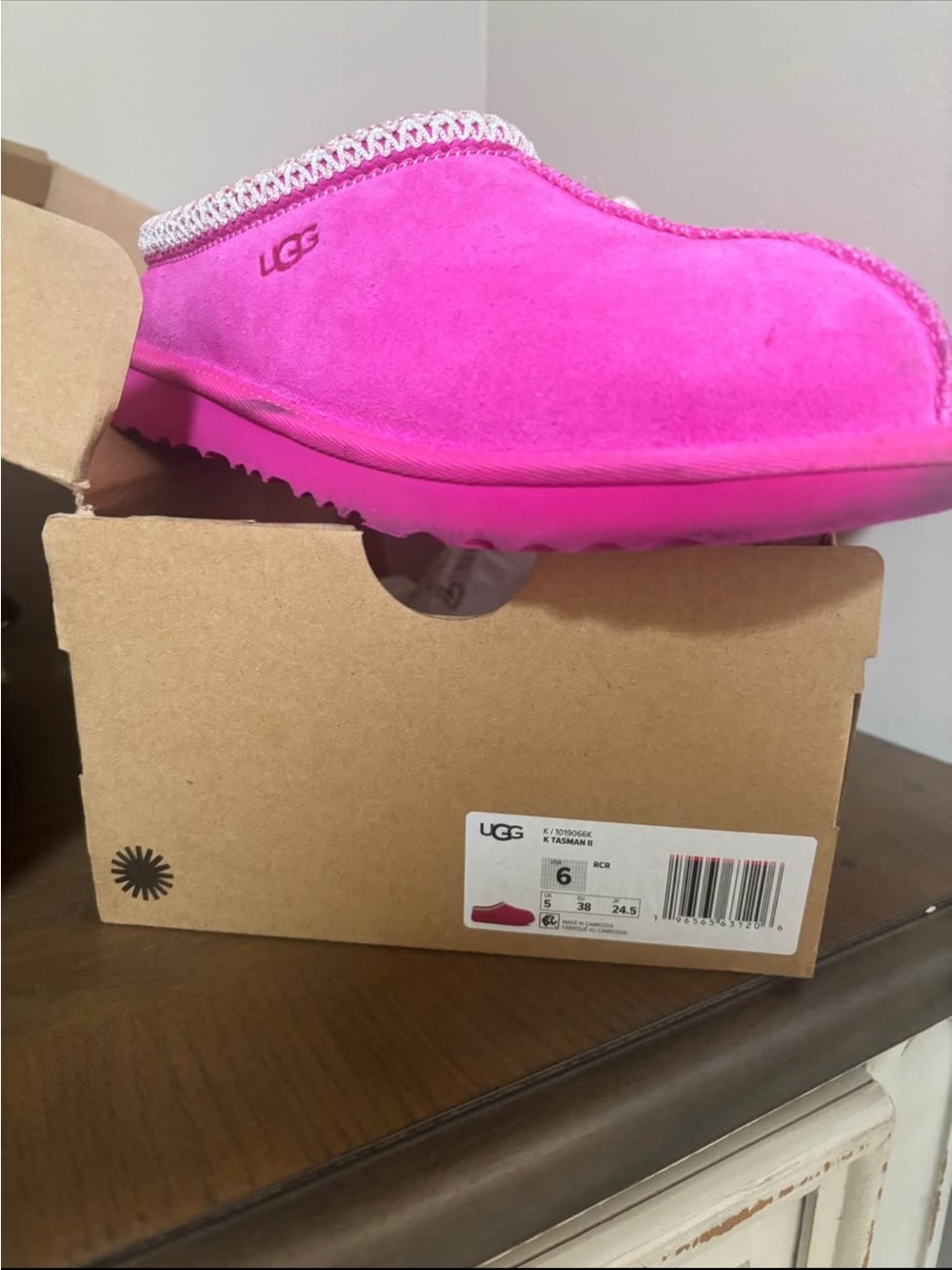 UGG Kids Hot Pink Slip-On Clog